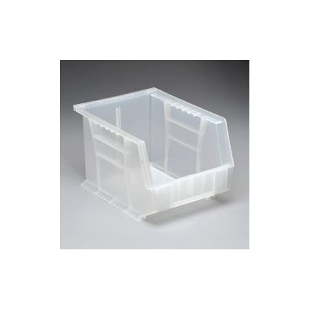 Quantum Storage Systems Hang & Stack Storage Bin, Plastic, Clear, 6 PK QUS239CL